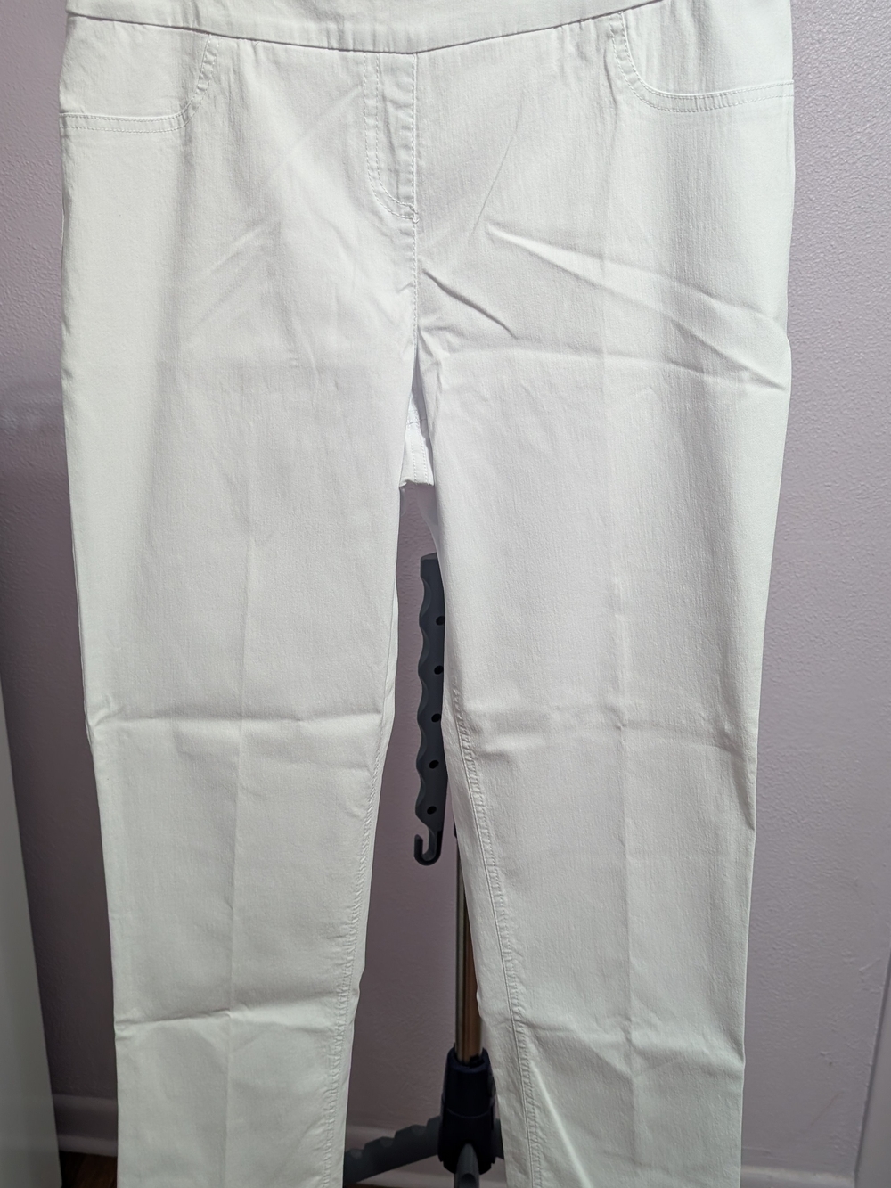 Multiples Slim-Sation White Women's Casual Stretch Chinos